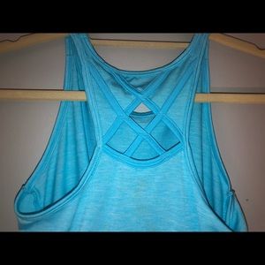 cute, soft, blue champion workout tank top